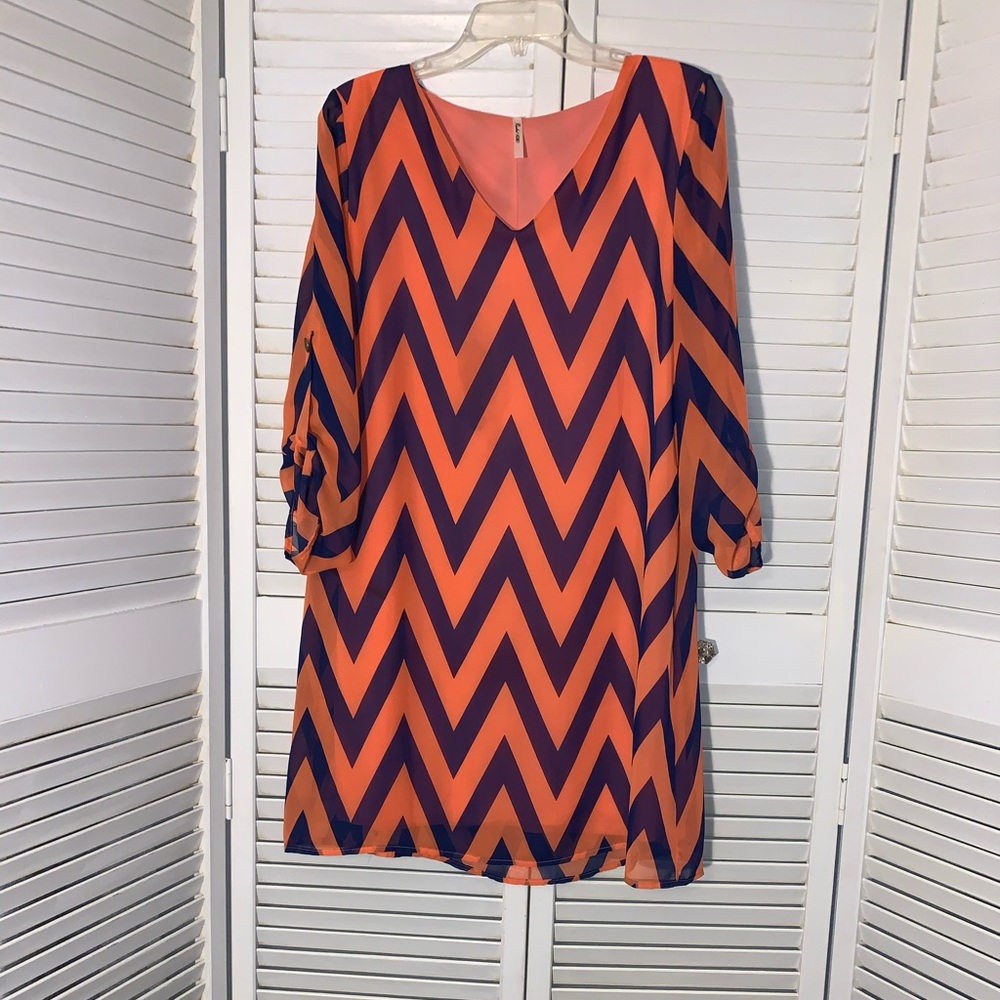 Rachel Kate Chevron Print Shift Dress